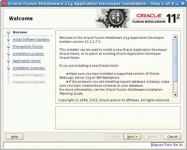 welcome screen
