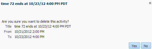 Delete Activity Dialog