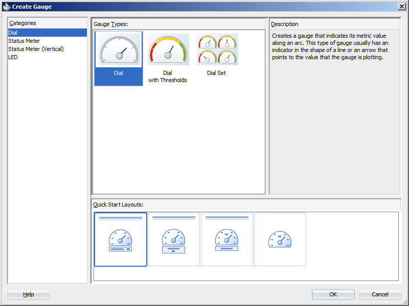 Create Gauge Dialog