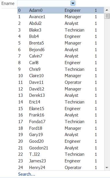 inputComboboxListOfValues shows list