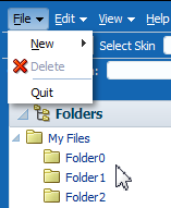 Icon used in a menu item.