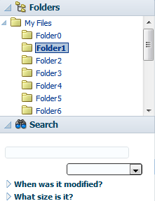 Directory panel and search panel