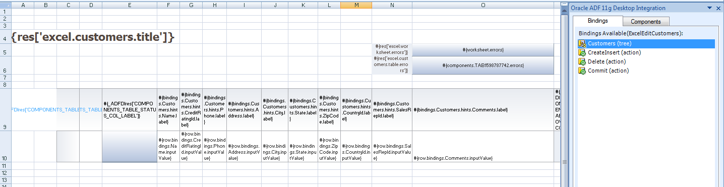 ADF Desktop Integration Components and Bindings