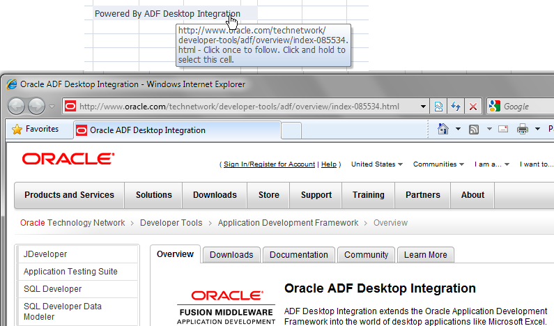 Output Text Component Configured to Display a Hyperlink