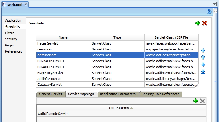 Illustrates Servlet mapping properties.