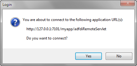 Login dialog box