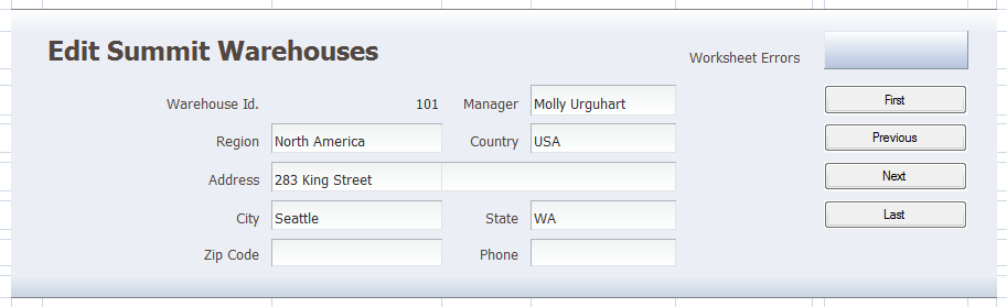 Search form using form-type components