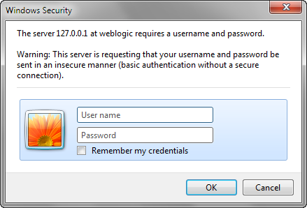 Dialog to verify End User’s Credentials