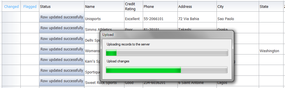 Runtime view of status message