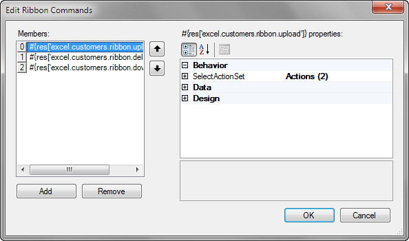 WorksheetMenuItem Collection Editor