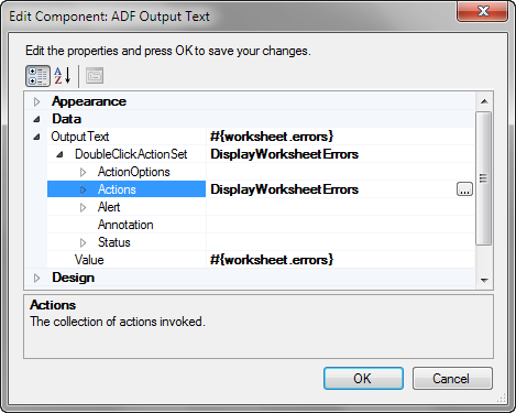 DisplayWorksheetErrors action