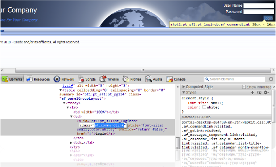 Google Chrome Inspection