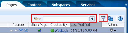 Searching for Pages in a Space