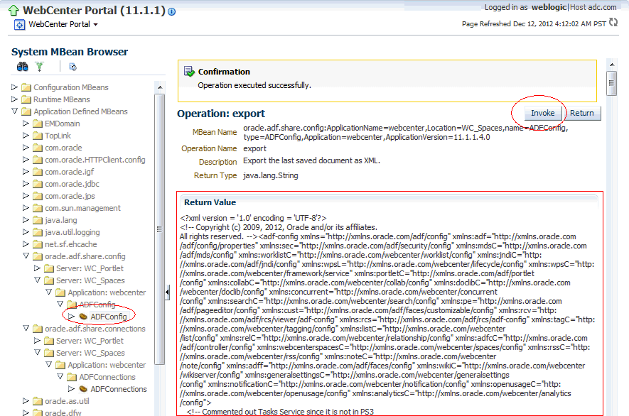 Exporting Configuration Files with MDS Customizations