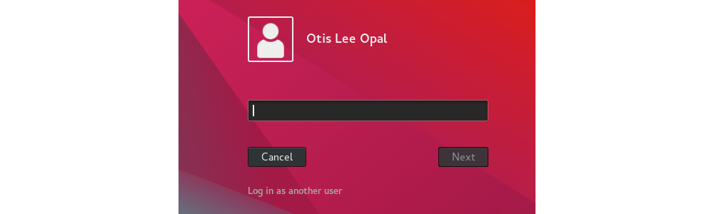 image:Screenshot of the screensaver with an empty password entry field.