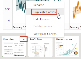 opción Duplicar lienzo