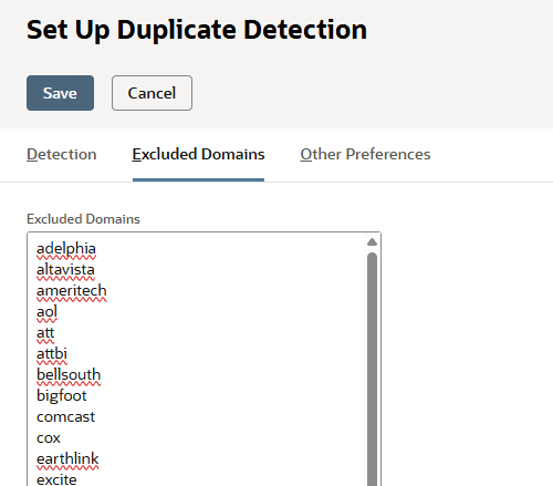 Excluded Domains subtab