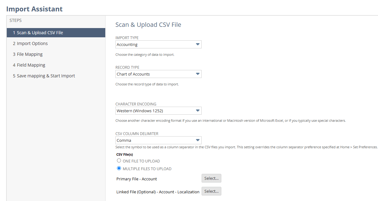 Import Assistant Step 1 Scan & Upload CSV File
