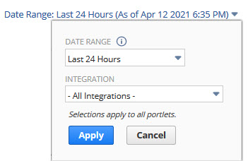 Date Range dropdown list.