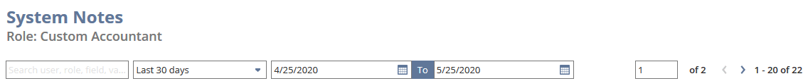 The System Notes v2 page header.