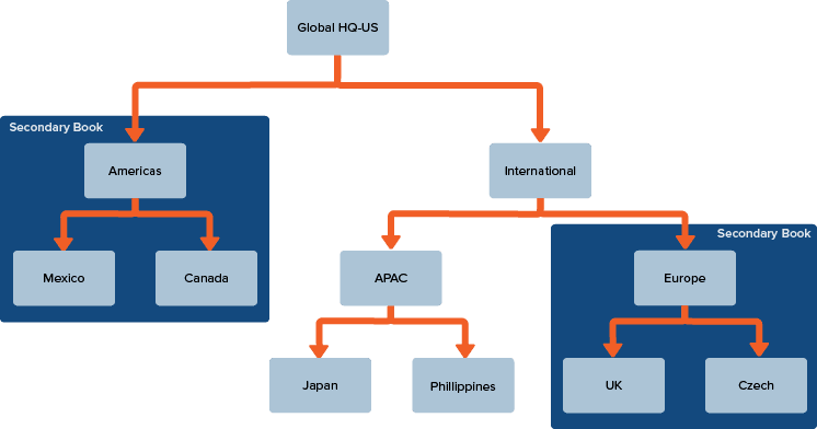 Parent and child subsidaries diagram