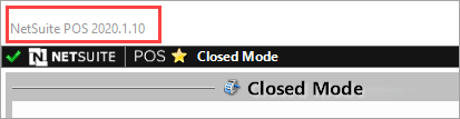 Version number in NSPOS closed mode