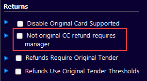 Returns flags