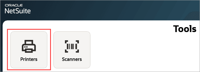 System Tools printers and scanners configuration options