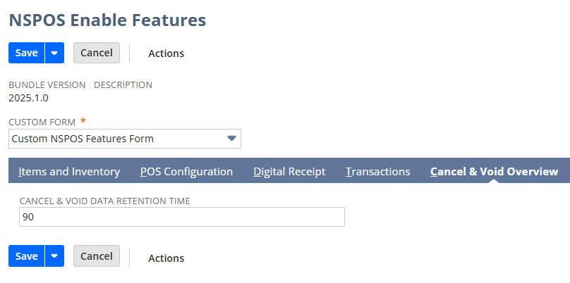 NSPOS enable features page