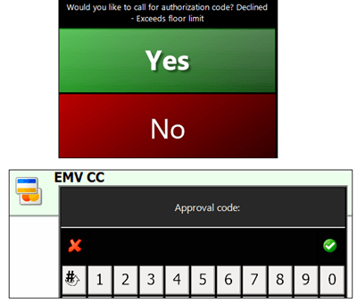 FreedomPay floor-limit override form.