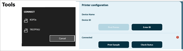 Find printer results