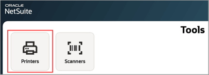 System Tools printers and scanners configuration options