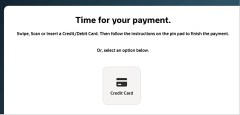 payment screen