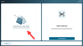 Kiosk welcome page image