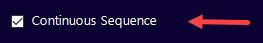 Continuous sequence flag