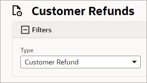 Customer Refunds filter.