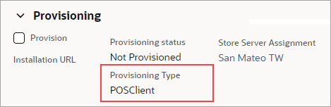 Provisioning section on the RA-Workstation record.