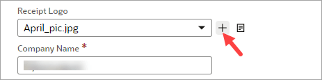 Receipt logo field
