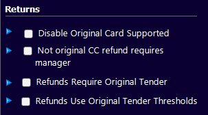 Returns flags