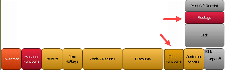 Example button setup