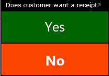 Yes/no receipt prompt.