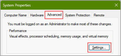 Advanced Settings