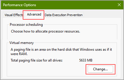 Advanced tab change