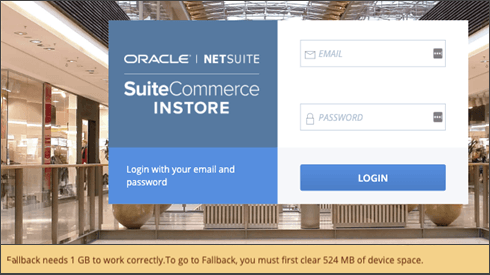 Fallback Storage Alert at Log In