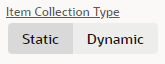 Item collection type toggle