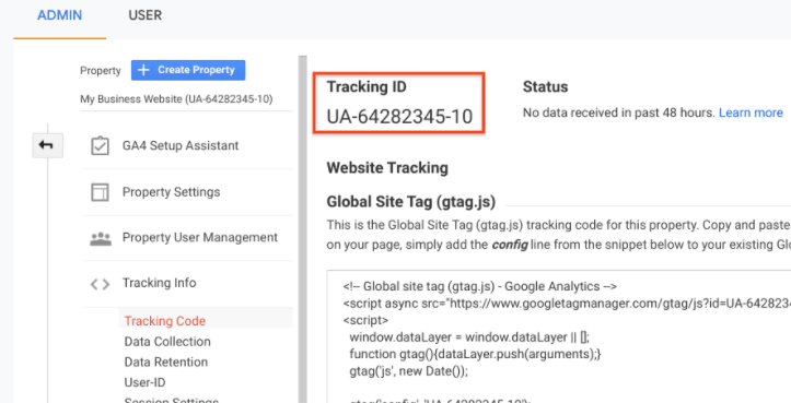 GUA Tracking ID