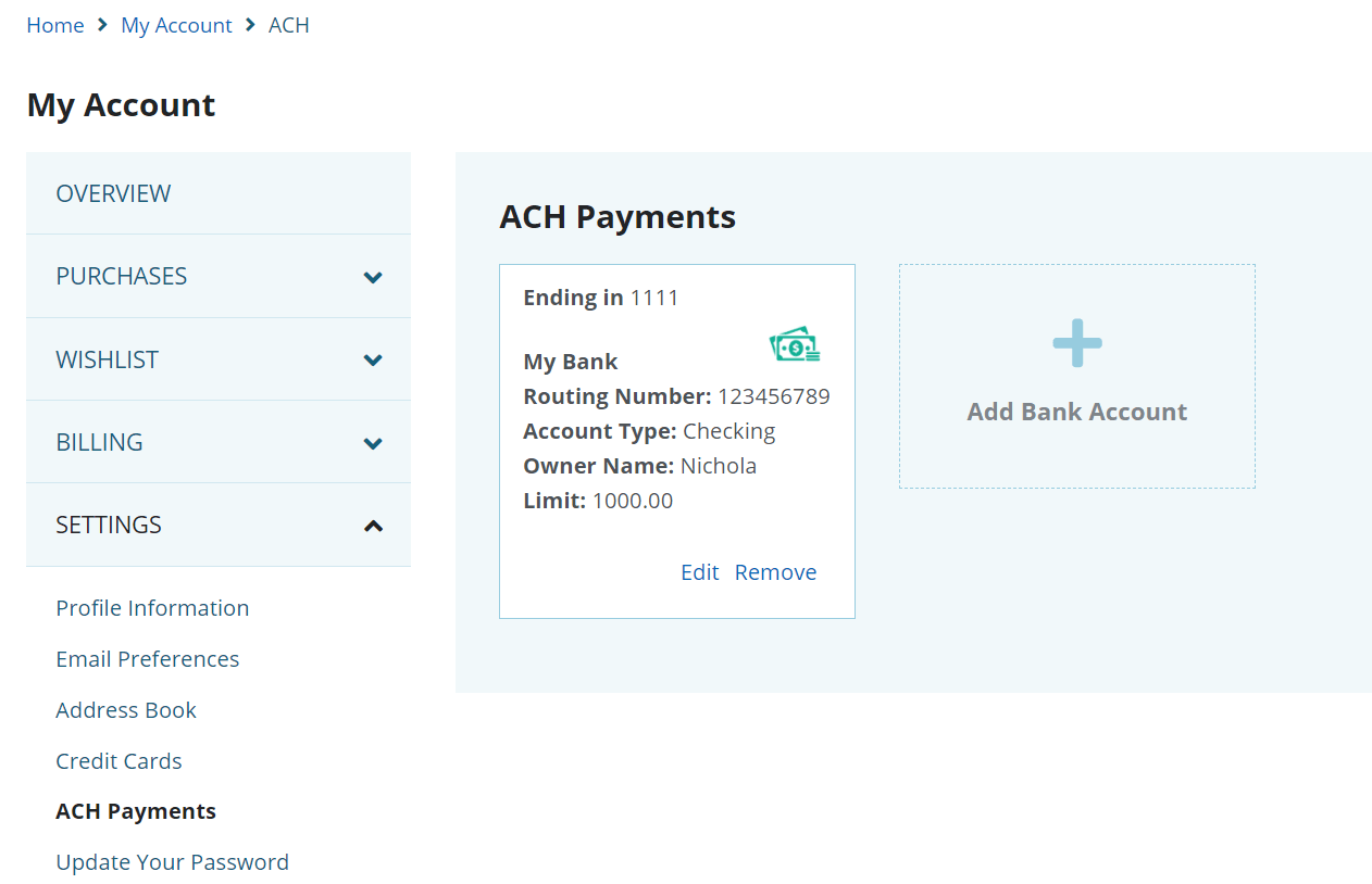 ACH Payments