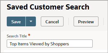New Saved Search title field