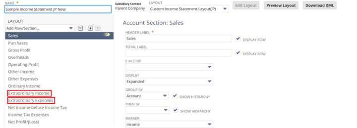 Japan Comparative Income Statement