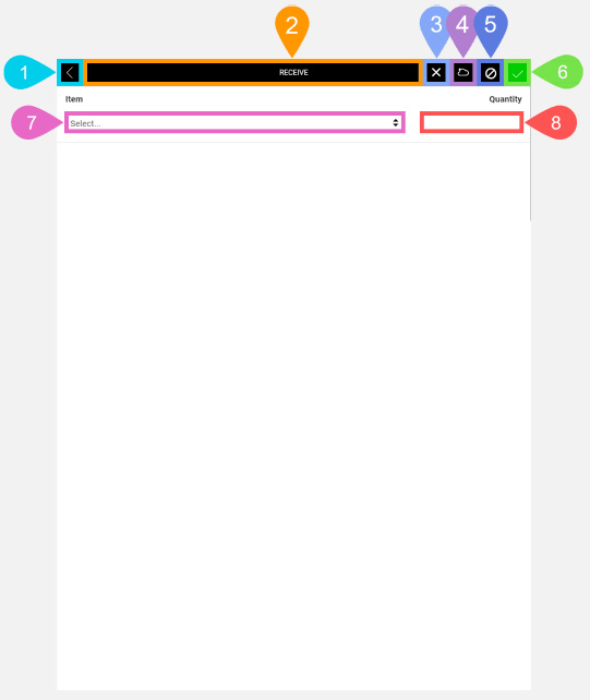 NextService Mobile return item screen.